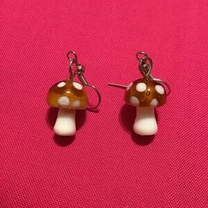 Mushroom Drop Earrings